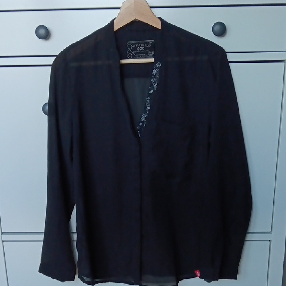 Sheer Top With Sequins ESPRIT
